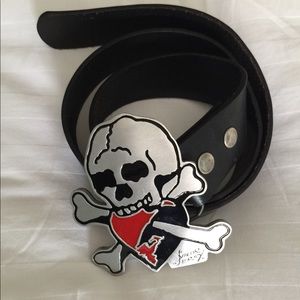 ☘️Lucky Brand☘️Belt w/ Sailor Jerry Pewter Buckle